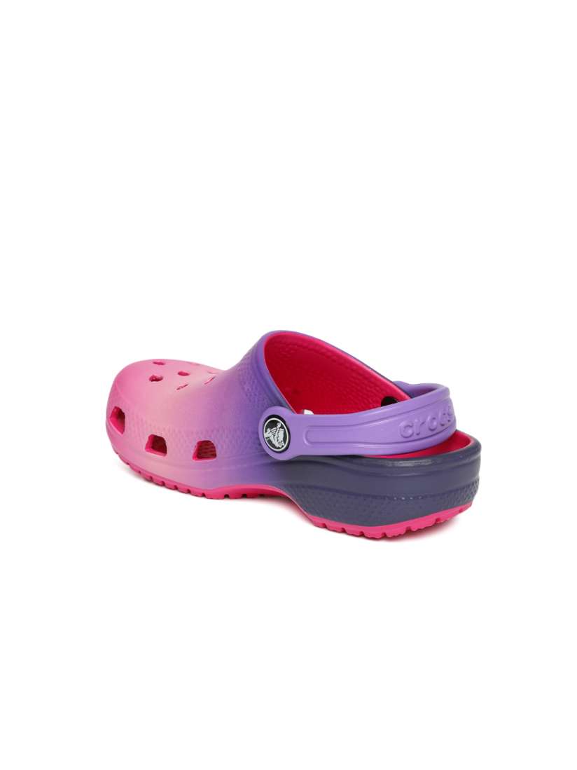Purple and pink crocs online