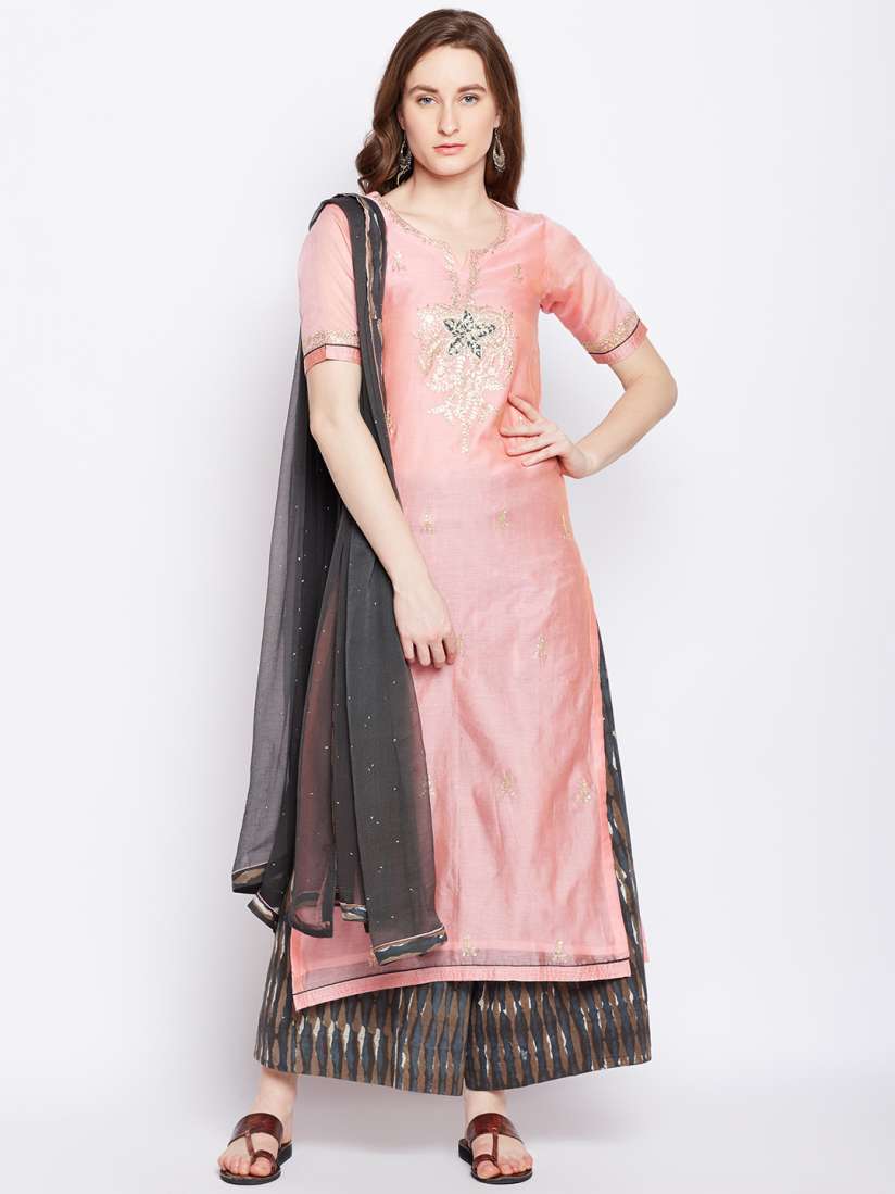 Pinkshink dress material top