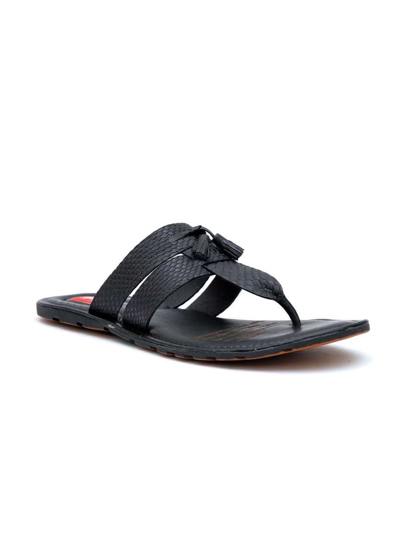 Buy Hitz Men Black Leather Comfort Sandals Sandals for Men 6518995 Myntra