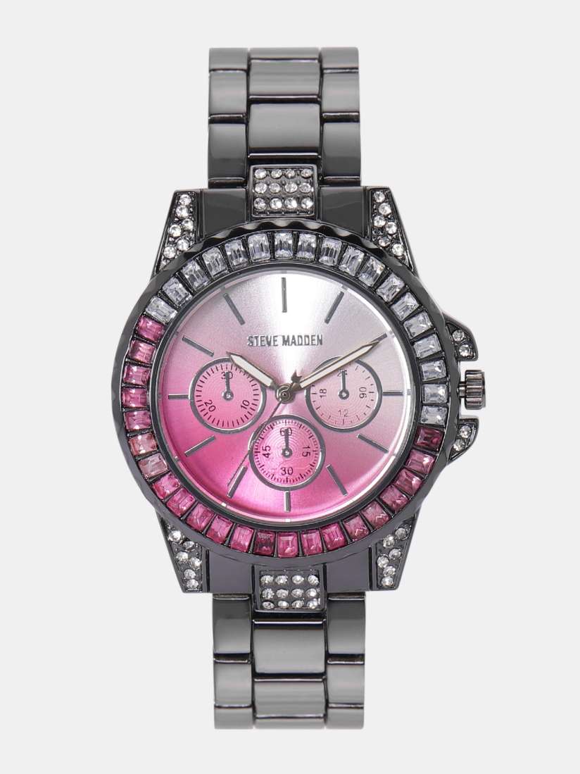 Buy Steve Madden Women Pink Silver Toned Ombre Effect Analogue Watch SMW176BK OR Watches for Women 6527929 Myntra