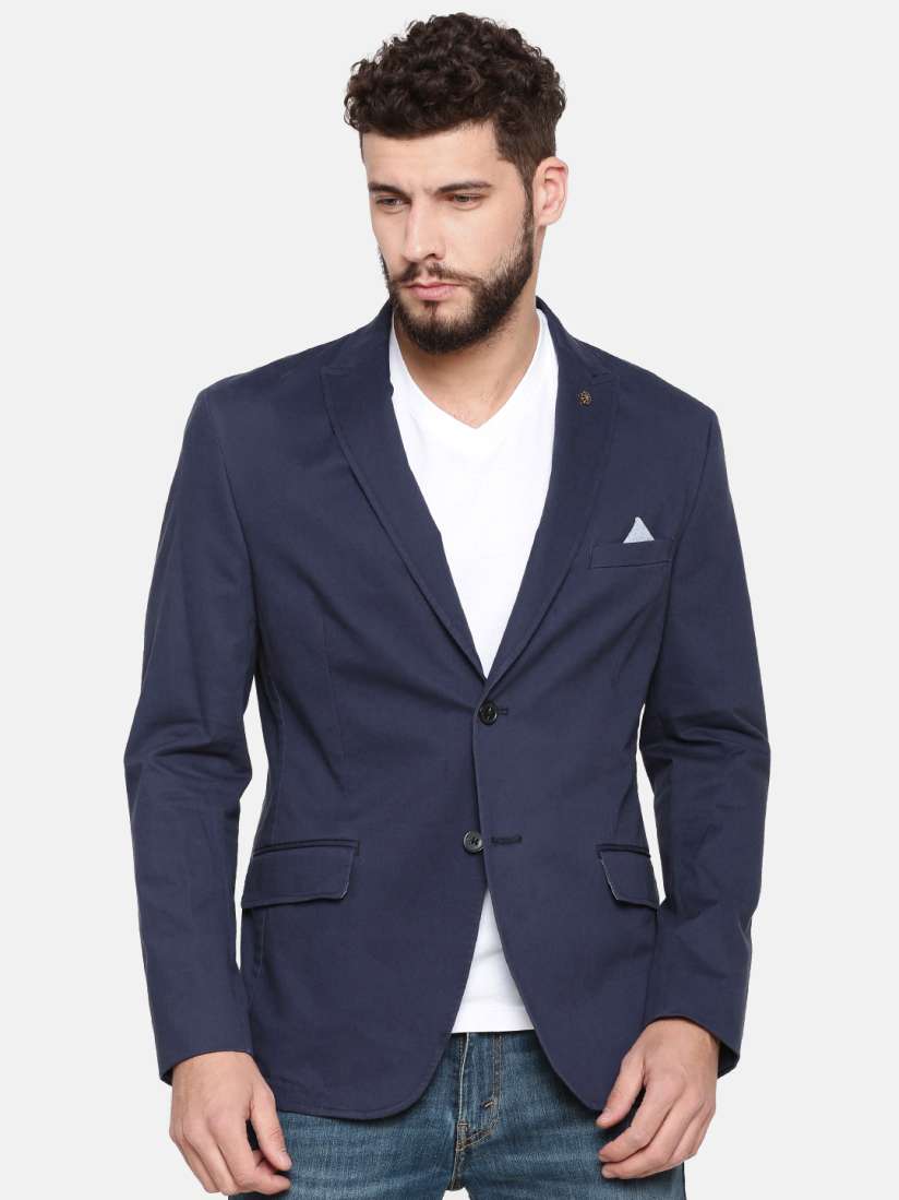 Buy Theme Blue Single Breasted Casual Blazer Blazers for Men 6529178 Myntra