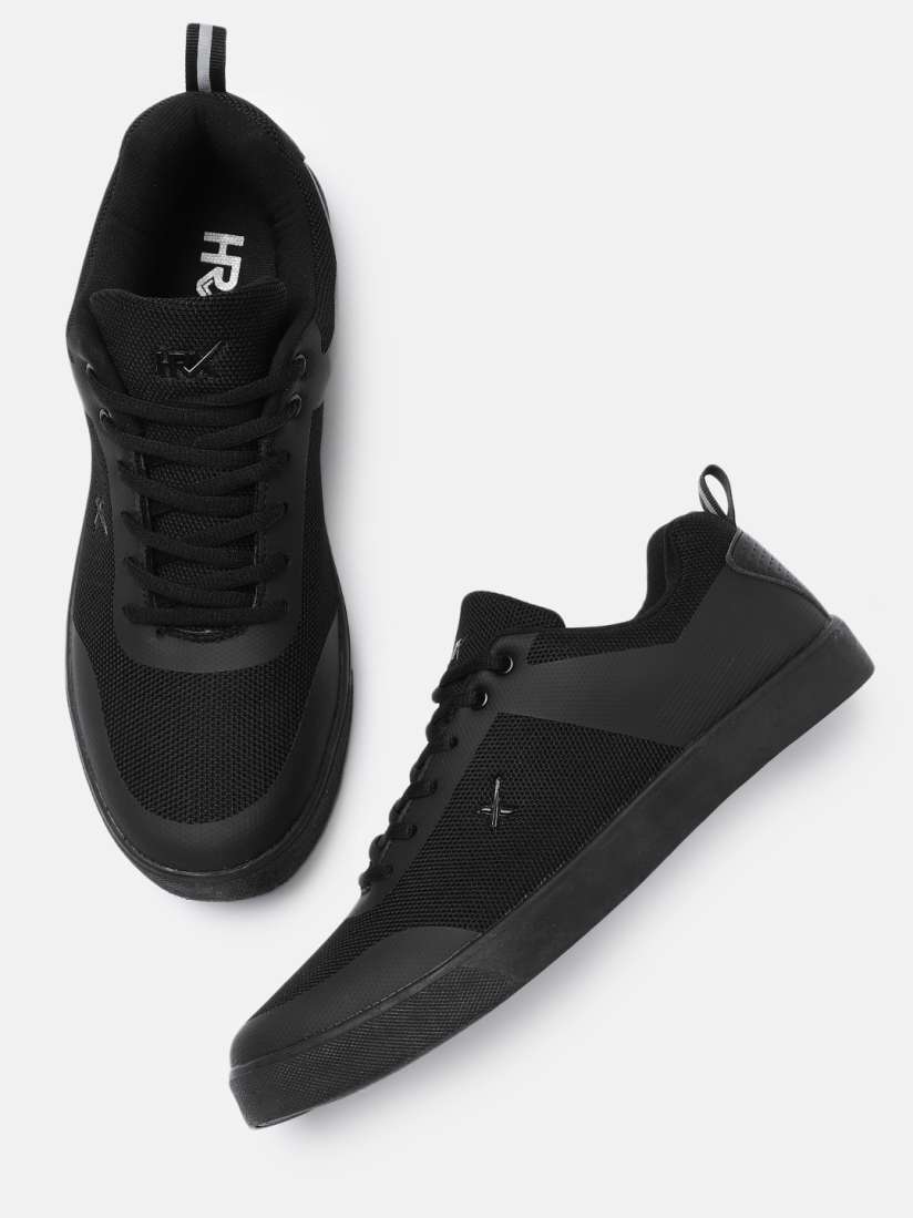 Hrx by hrithik roshan black sneakers clearance