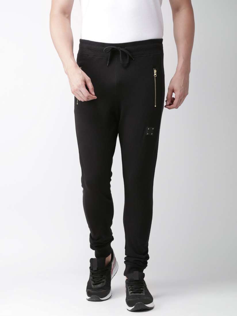 Buy Garcon Men Black Solid Joggers Track Pants for Men 6539846 Myntra