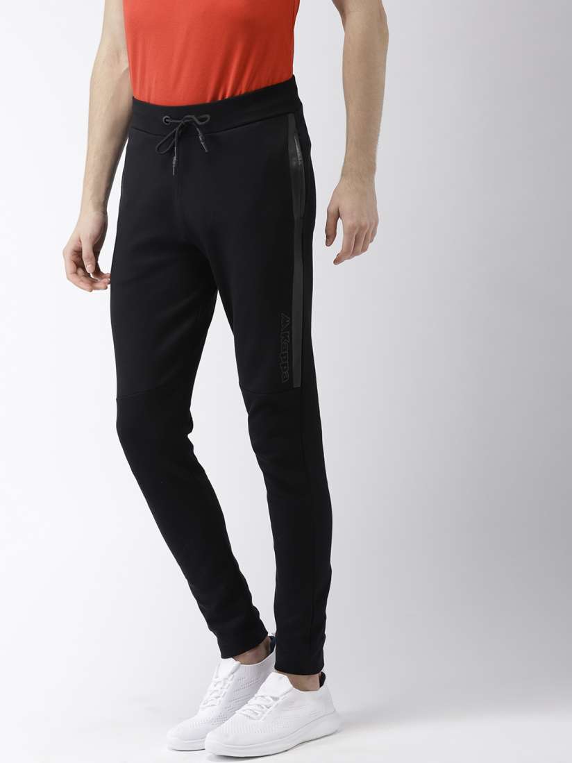 Black kappa track pants hot sale