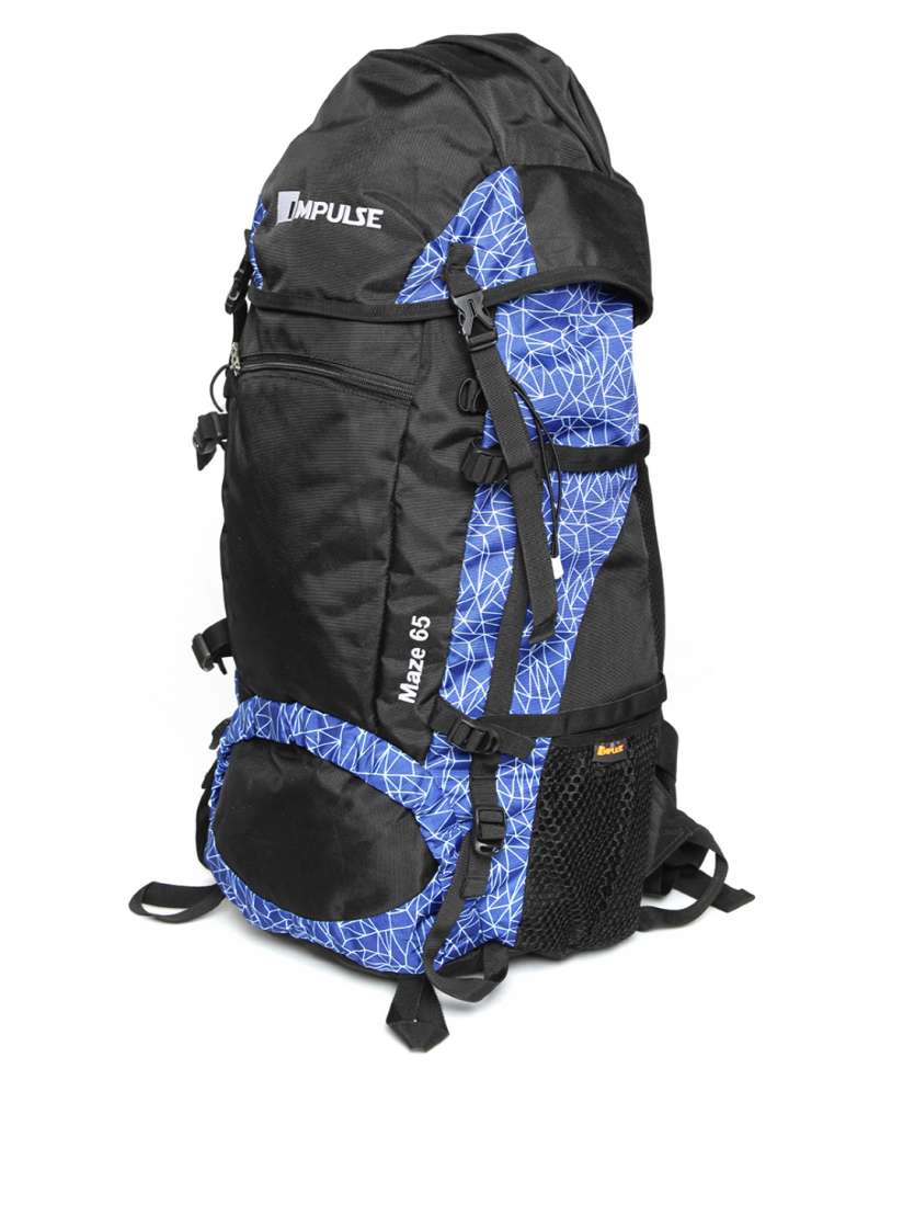 Buy Impulse Unisex Blue Black Maze 65 Litres Rucksack Rucksacks for Unisex 6542151 Myntra
