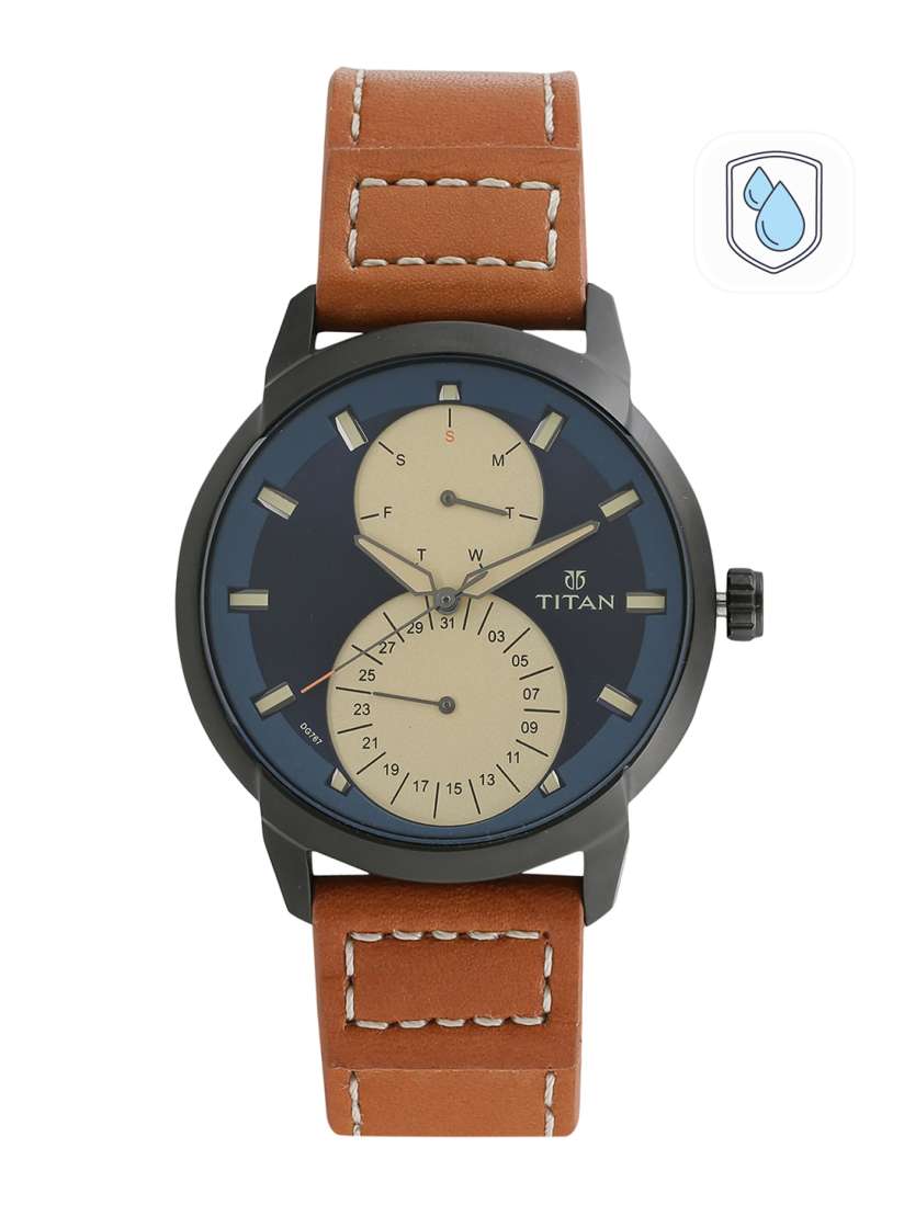 Titan watches blue on sale