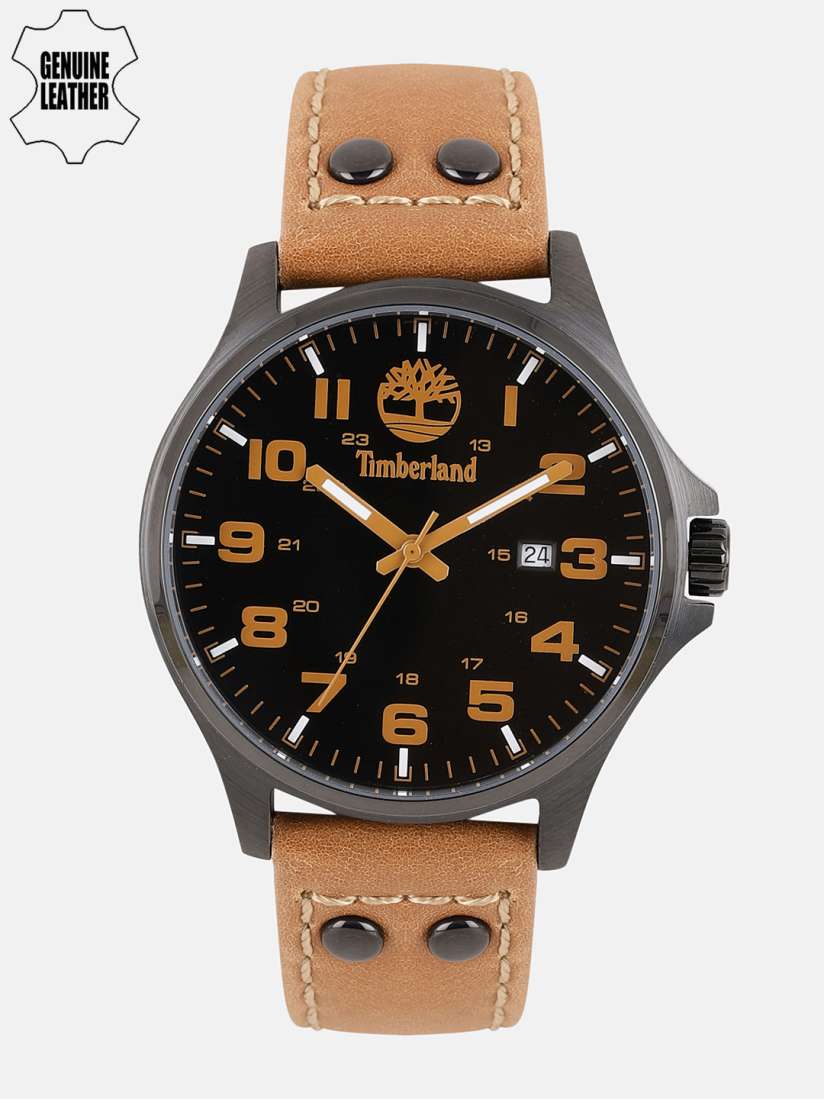 Buy Timberland Men Black Leather Analogue Watch TBL.15372JSB.02 Watches for Men 6544434 Myntra