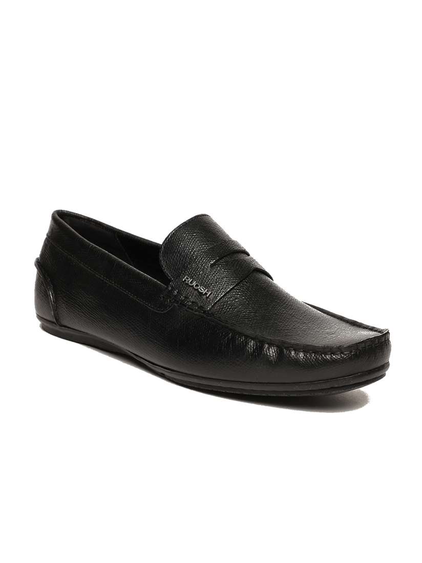 Buy Ruosh Men Black Leather Loafers Casual Shoes for Men 6546289 Myntra