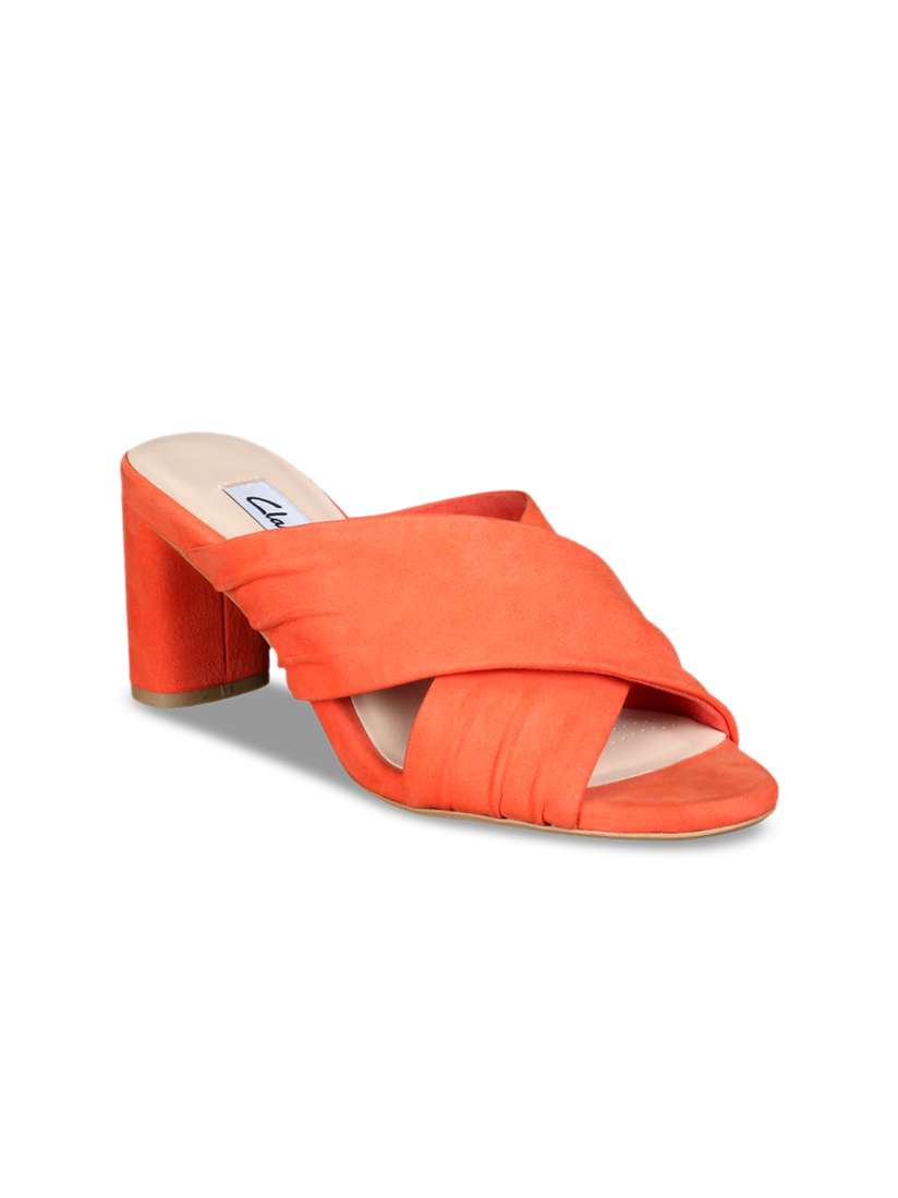 Clarks heels orange new arrivals