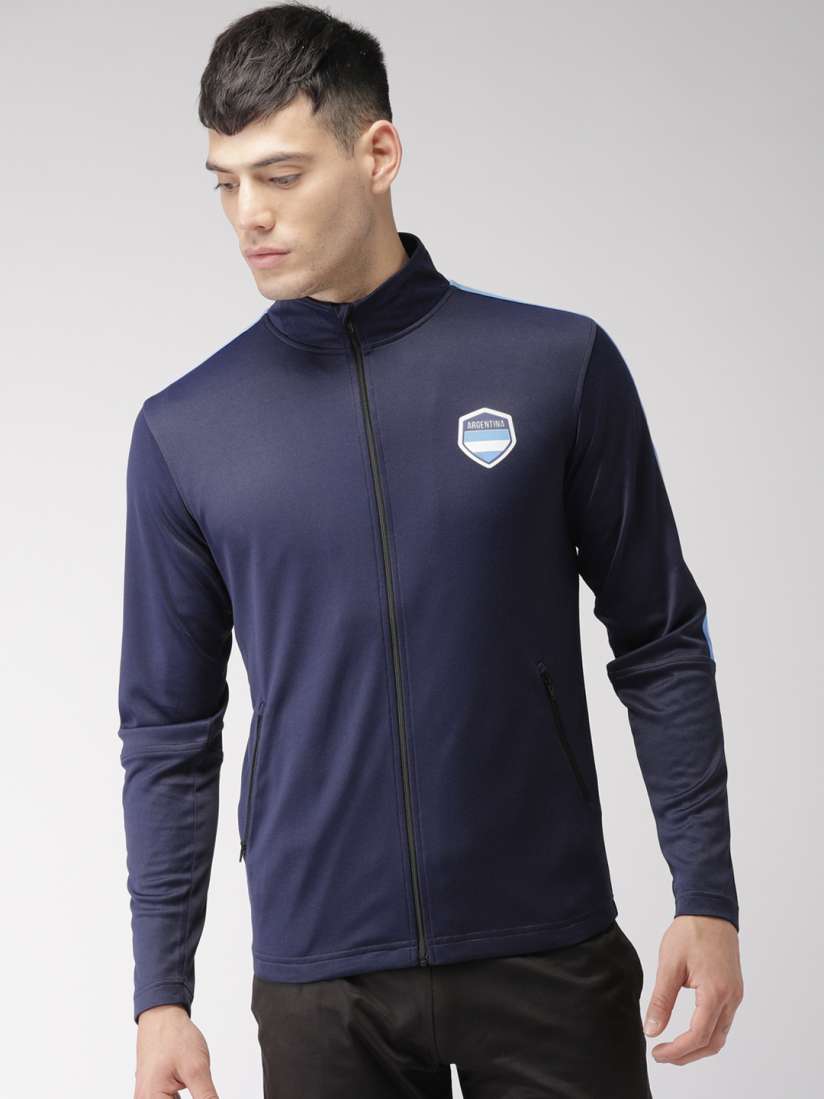 Buy 2GO Men Navy Blue Solid Argentina Football team Inspired Sporty Jacket Jackets for Men 6556174 Myntra