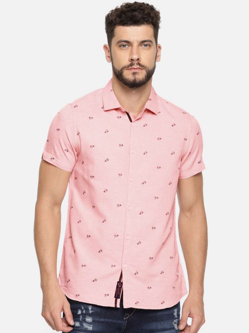 Buy Being Human Clothing Men Pink Regular Fit Printed Casual Shirt Shirts for Men 6584007 Myntra