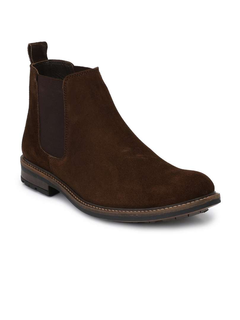 Buy SADDLE BARNES Men Brown Leather Flat Boots Casual Shoes for Men 6590492 Myntra