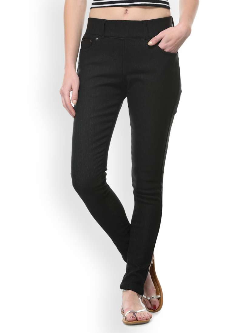 Buy Westwood Black Solid Jeggings Jeggings for Women 6590930 Myntra