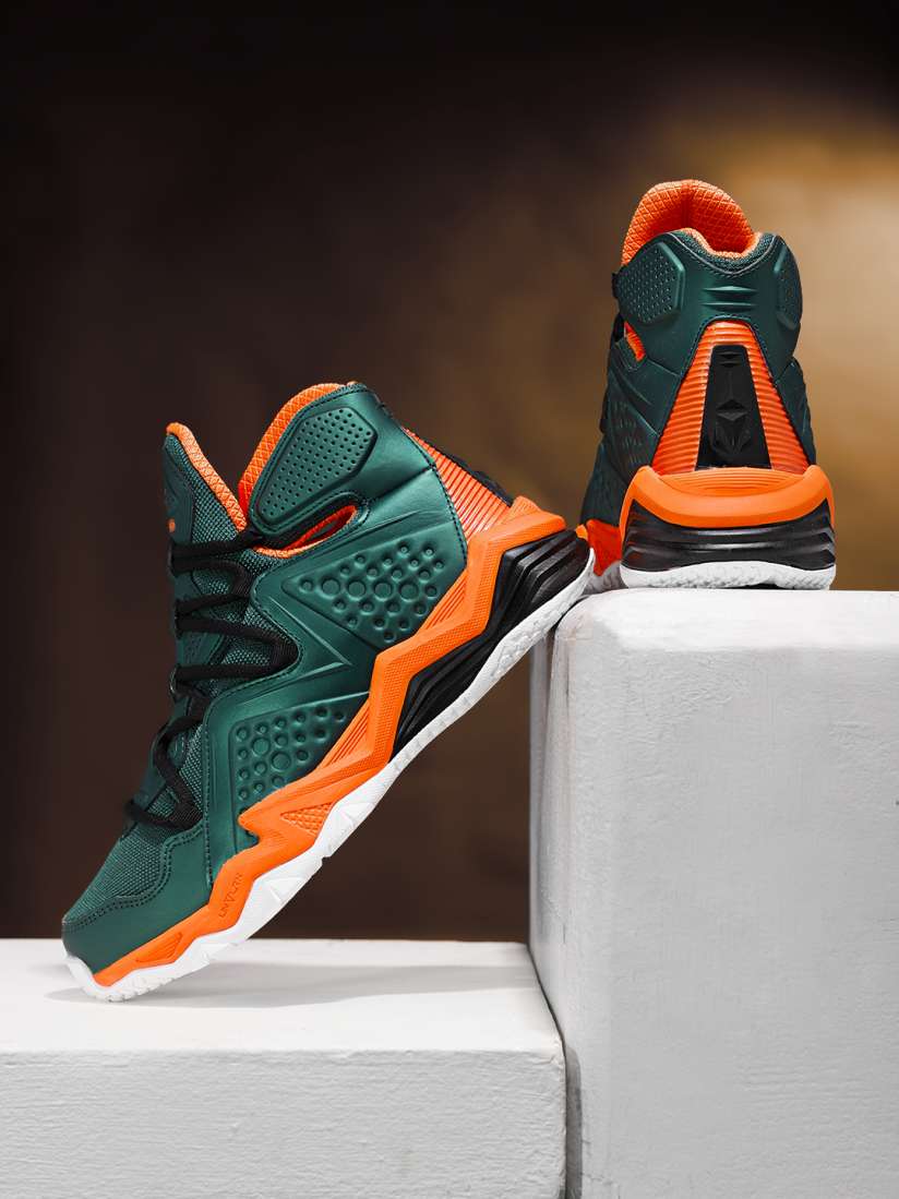 Buy 361 Degree Men Green Synthetic Mid Top Basketball Shoes Sports Shoes for Men 6599389 Myntra