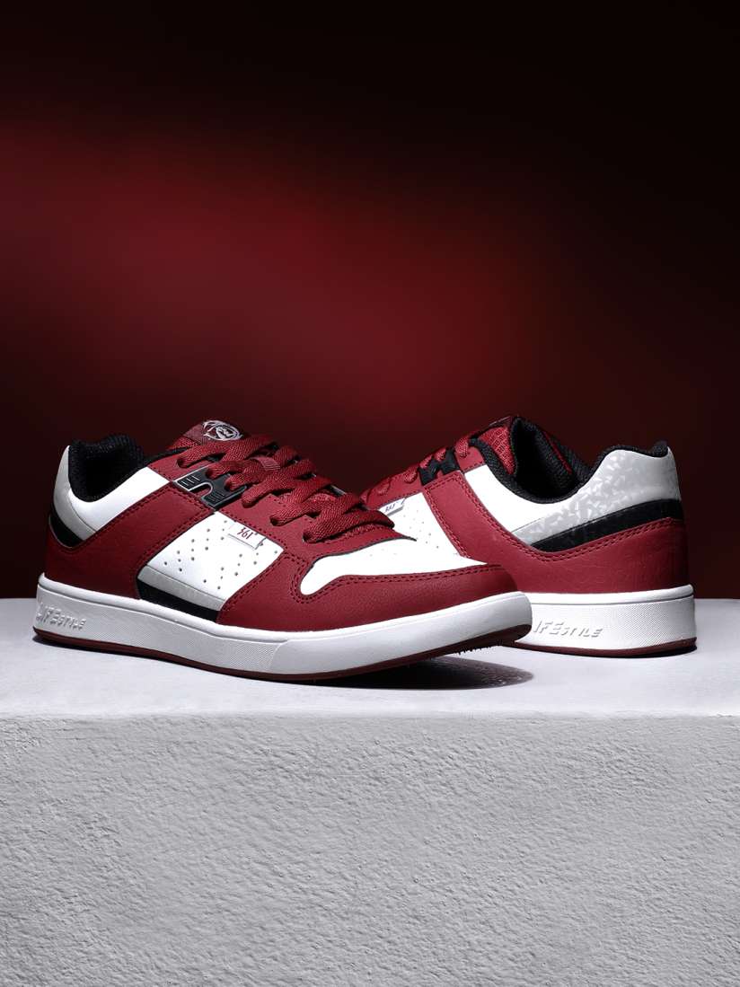 Buy 361 Degree Men Maroon White Colourblocked Skateboarding Shoes Sports Shoes for Men 6599636 Myntra