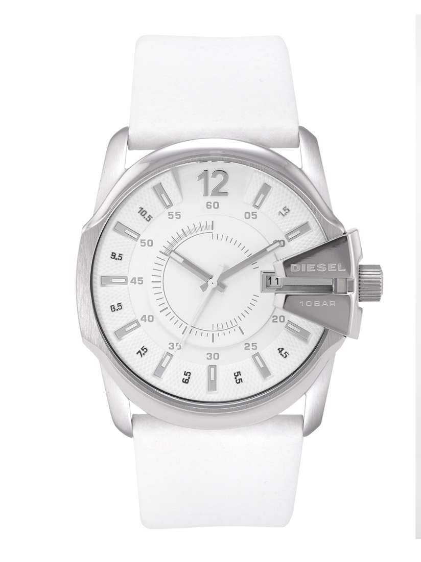 Buy DIESEL Men White Dial Leather Textured Straps Analogue Watch Watches for Men 6603546 Myntra