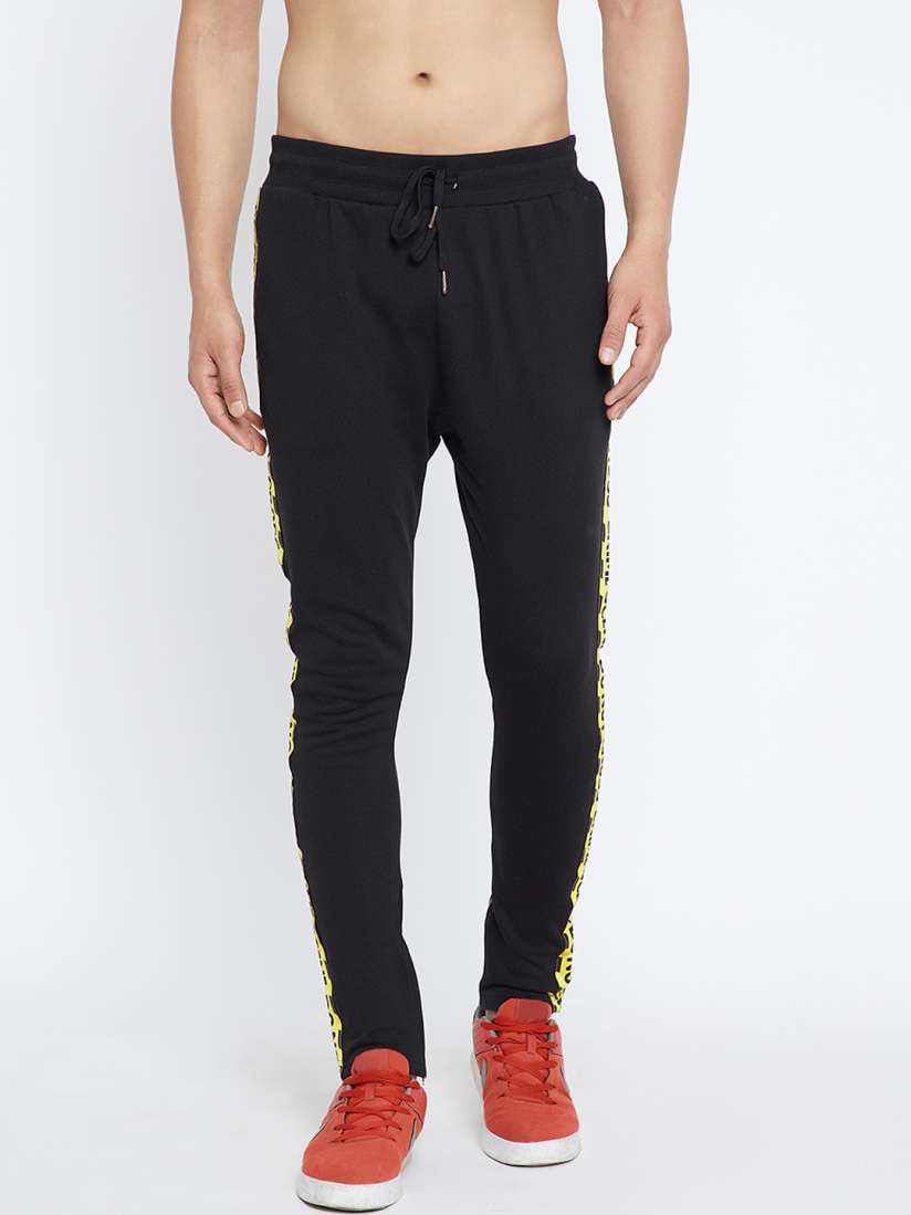 Buy FUGAZEE Men Black Solid Solid Track Pants Track Pants for Men 6605789 Myntra
