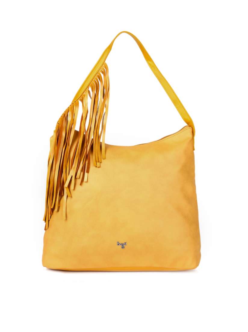 Buy Baggit Mustard Solid Hobo Bag Handbags for Women 6606296 Myntra