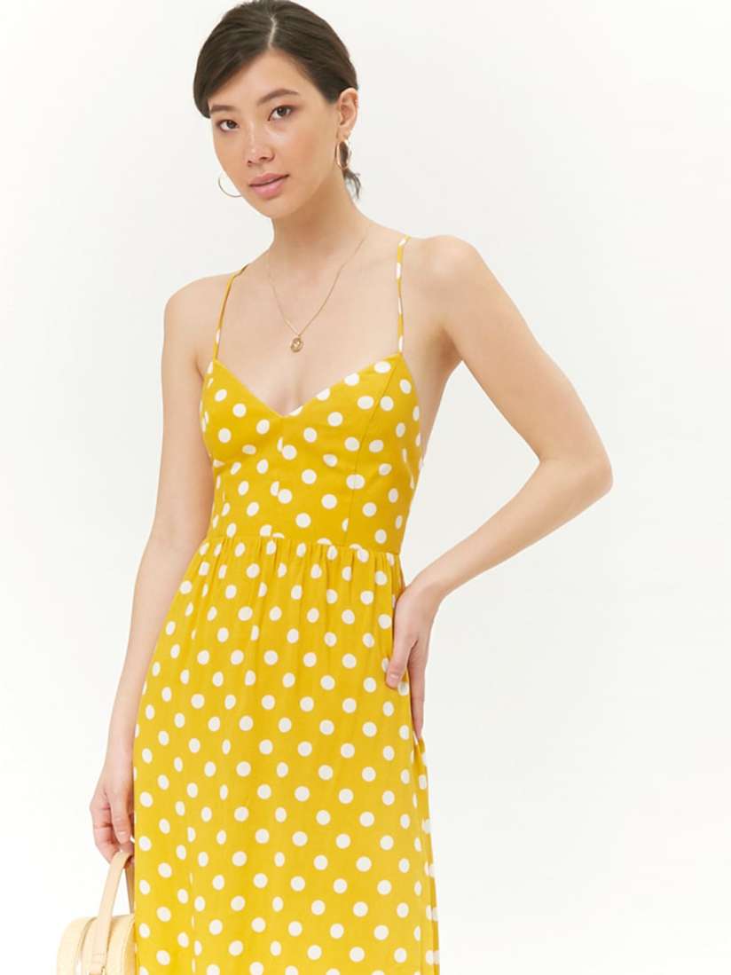 Forever 21 yellow long dress top