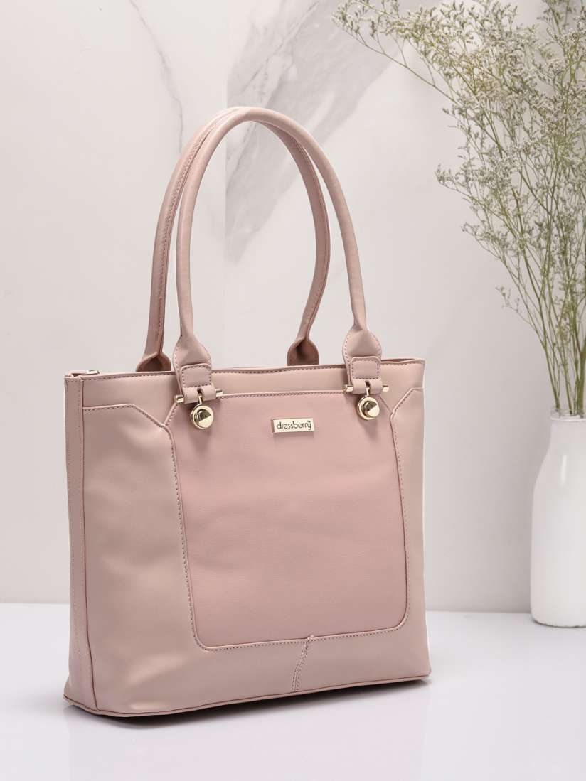 Buy DressBerry Dusty Pink Solid Shoulder Bag Handbags for Women 6616660 Myntra