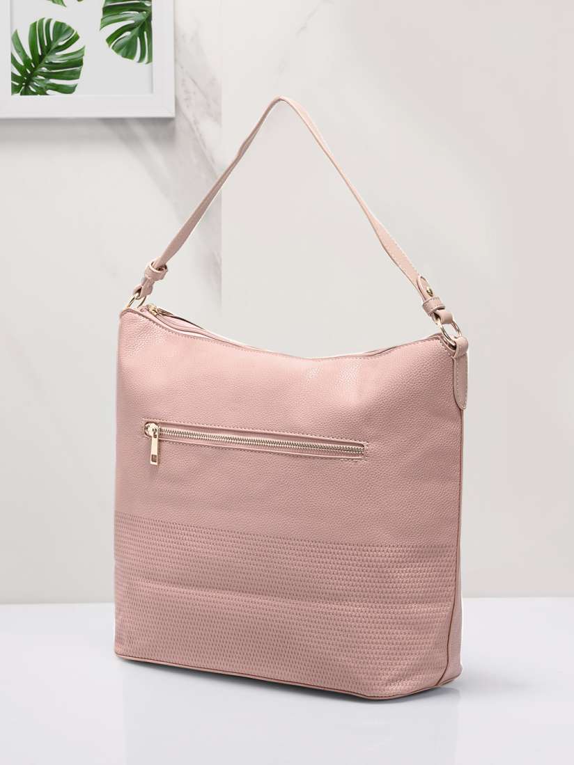 Buy DressBerry Dusty Pink Solid Shoulder Bag Handbags for Women 6616663 Myntra