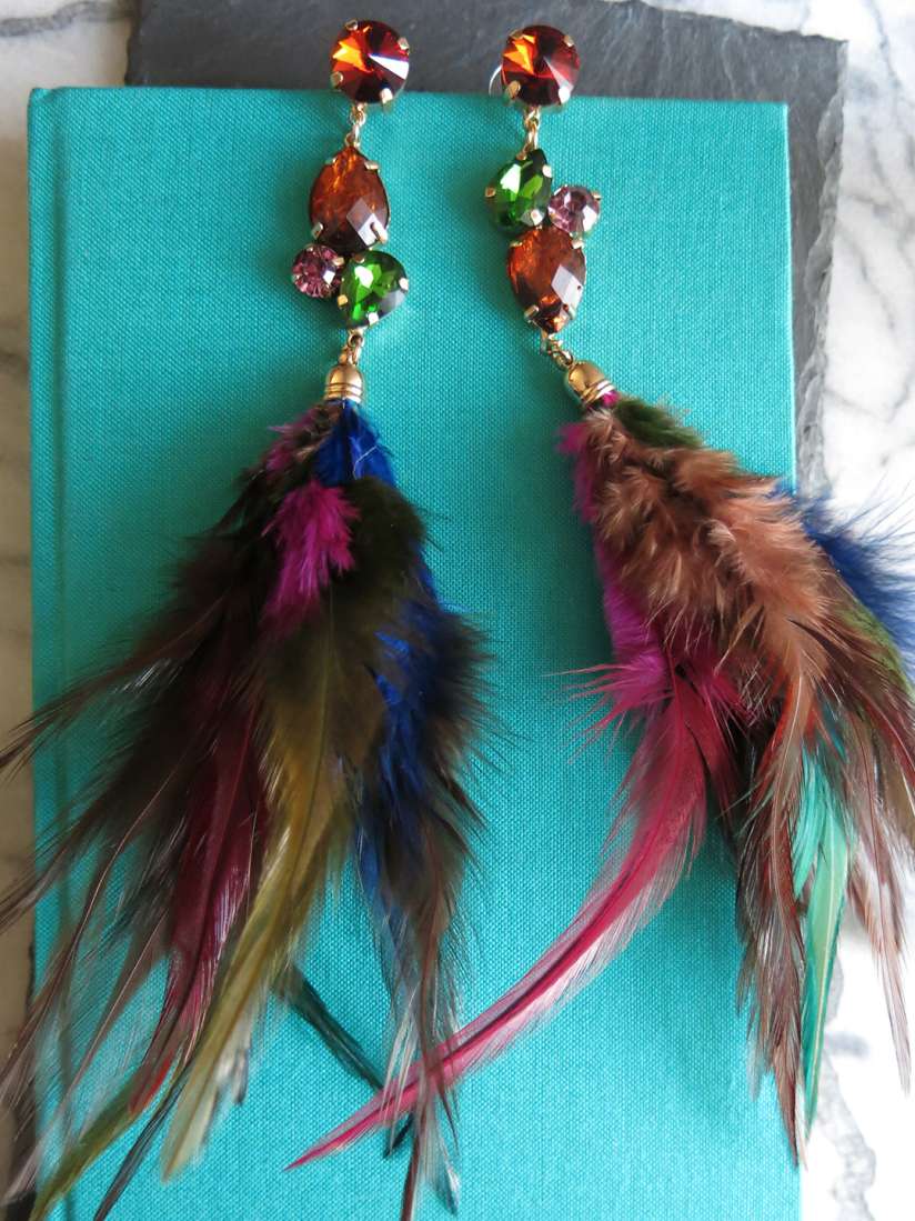 Feather earrings myntra best sale