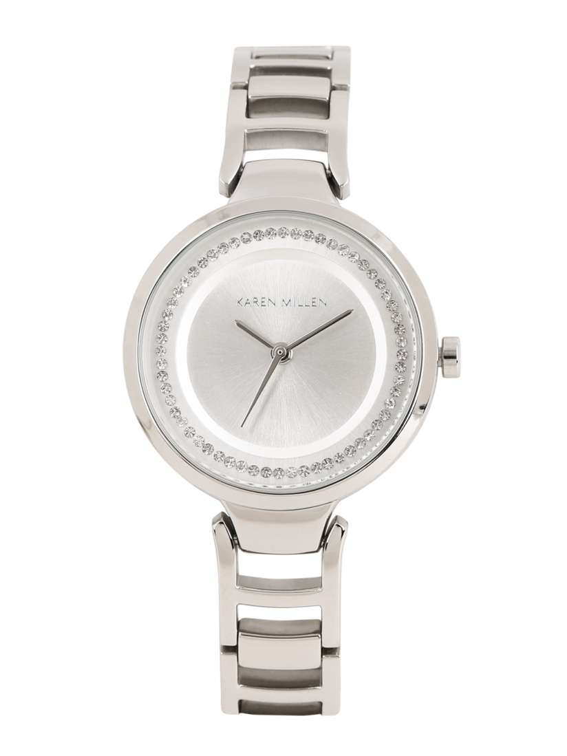 Buy Karen Millen Women Silver Toned Analogue Watch KM169SM OR Watches for Women 6625542 Myntra