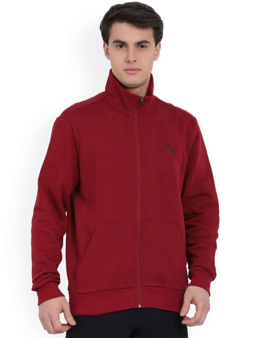 Buy Puma Men Maroon Solid Sporty Track Jacket Jackets for Men 6627174 Myntra