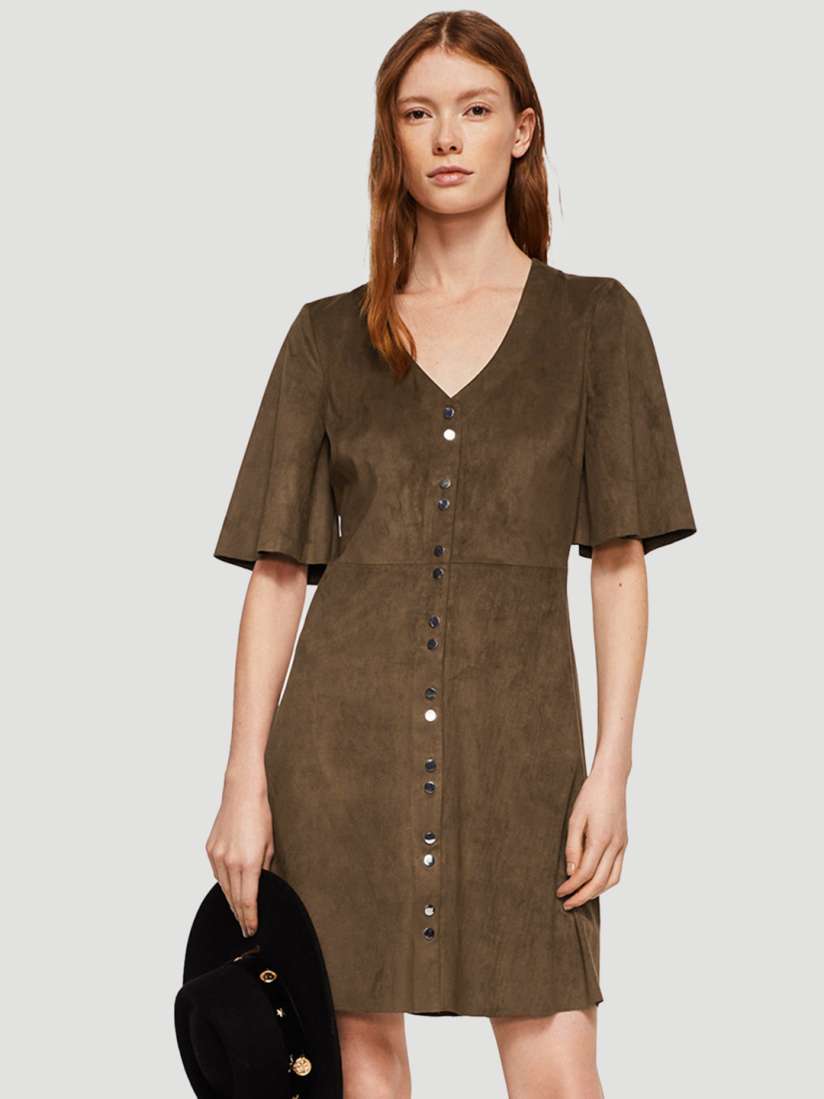 Buy MANGO Women Brown Suede Finish A Line Dress Dresses for Women 6627657 Myntra