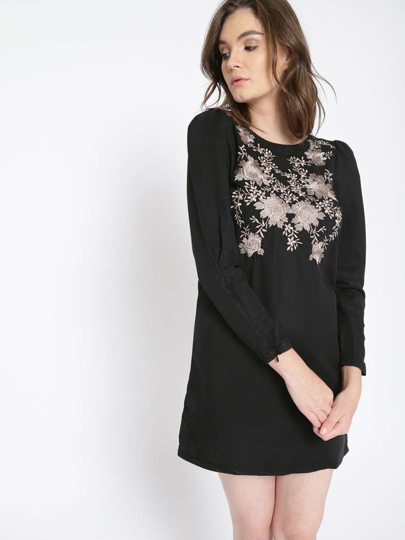 Buy MANGO Women Black Lace Sheath Dress Dresses for Women 6627687 Myntra