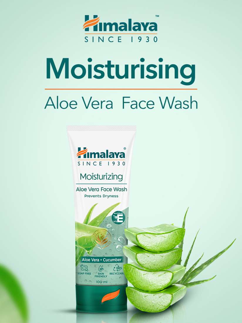 Buy Himalaya Moisturizing Aloe Vera Face Wash with Vitamin E for Dry Skin 100 ml Face Wash and Cleanser for Unisex 6628429 Myntra
