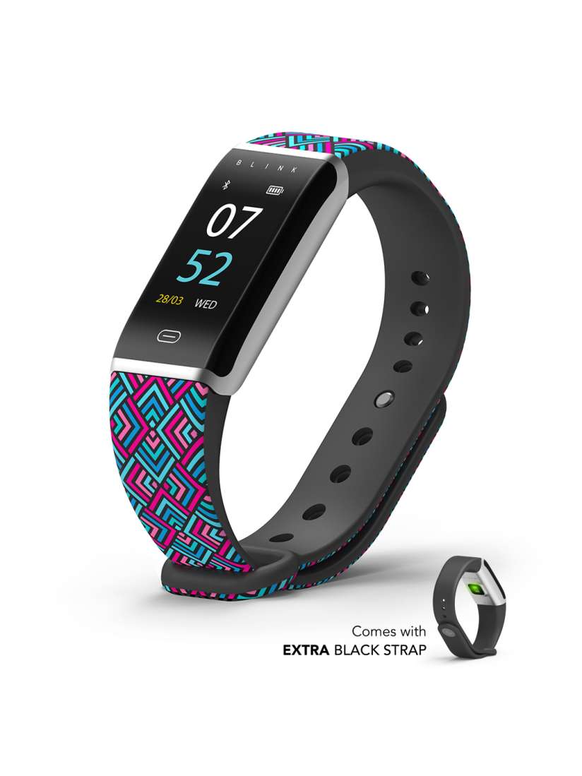 Buy Blink GO Pop Silver extra Black Strap Fitness Wearable Band Fitness Bands for Unisex 6631826 Myntra