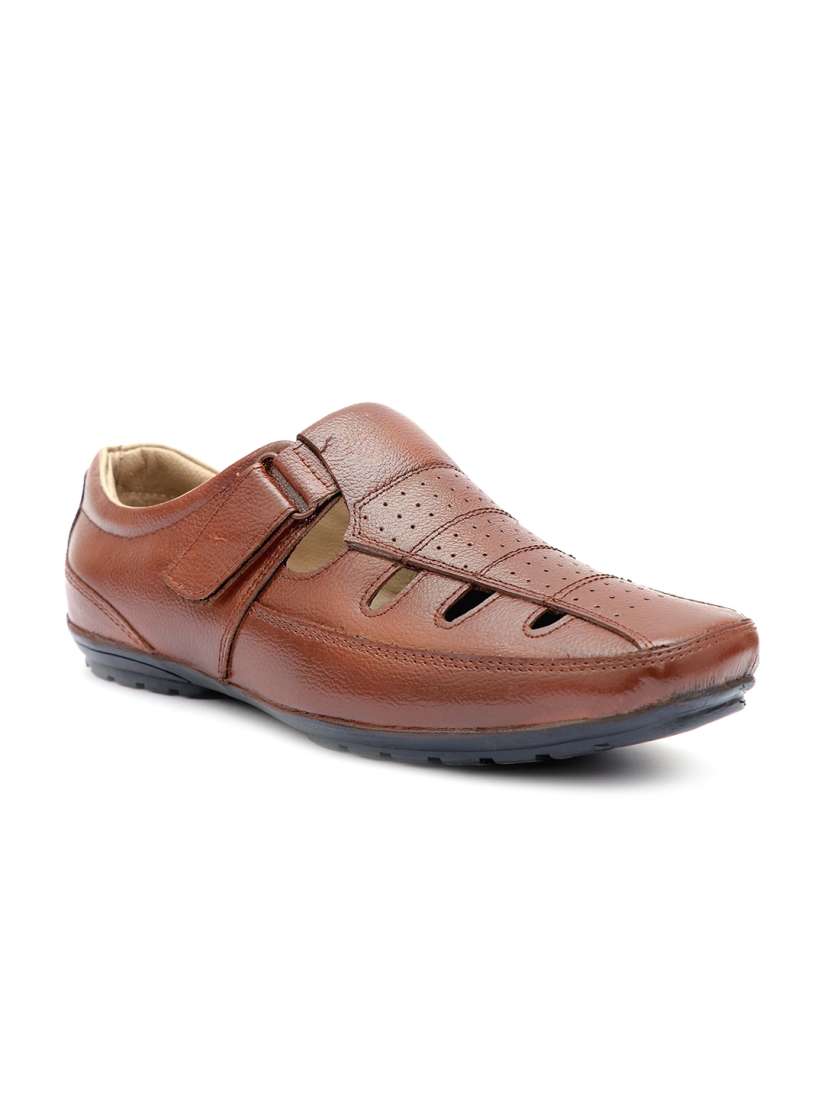 Buy Enzo Cardini Men Brown Leather Fisherman Sandals Sandals for Men 6632174 Myntra