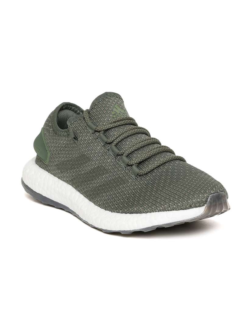 Buy ADIDAS Men Olive Green Pureboost Clima Running Shoes Sports Shoes for Men 6632910 Myntra