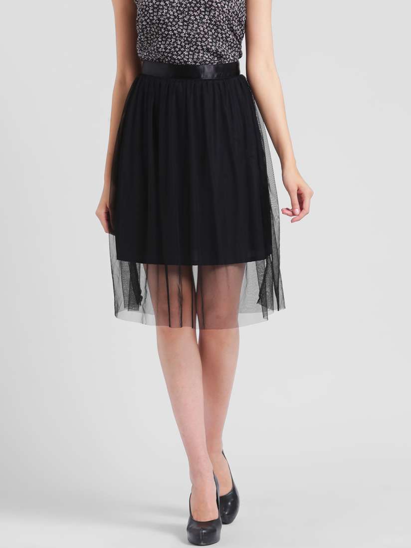 Mesh skirt knee length online