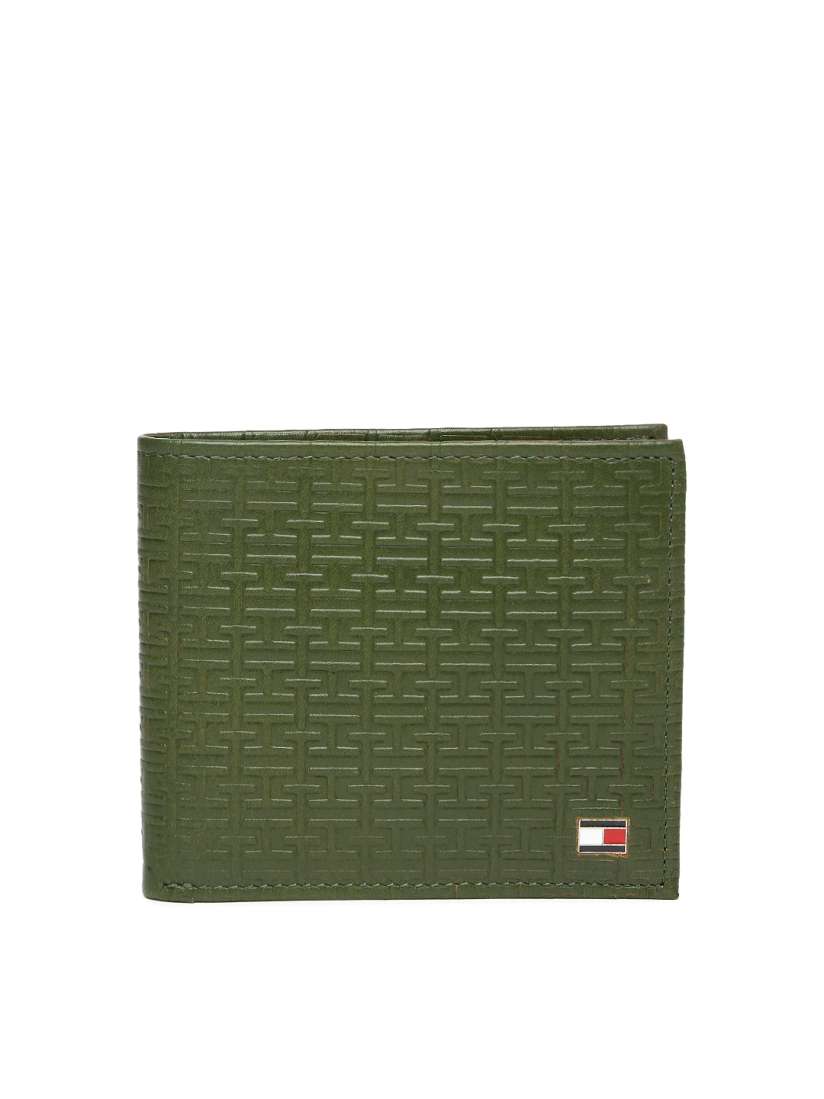 Buy Tommy Hilfiger Men Olive Green Leather Wallet Wallets for Men 666809 Myntra
