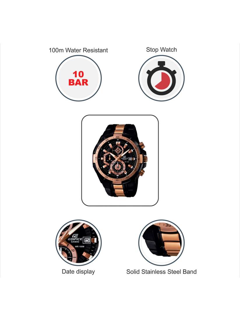 Buy Casio Edifice Men Black Copper Analogue Watches EX220 EFR 539BKG 1AVUDF Watches for Men 667536 Myntra