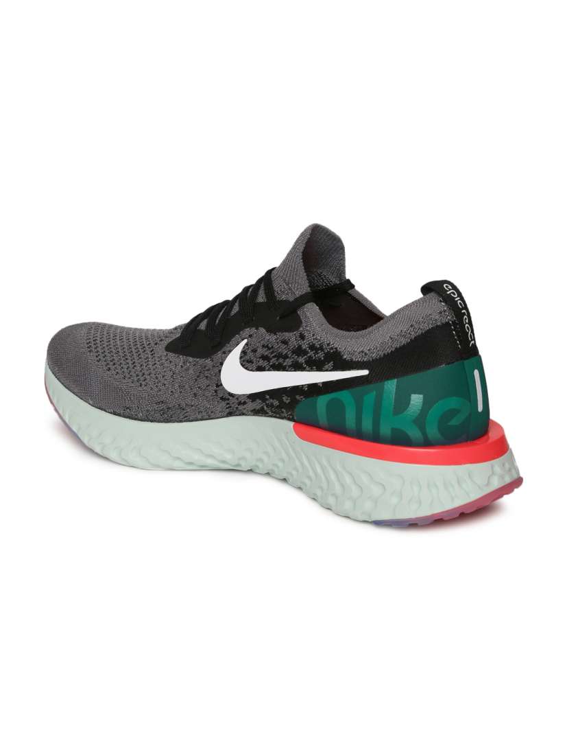 Men's epic react flyknit running shoes - grey/white 2025
