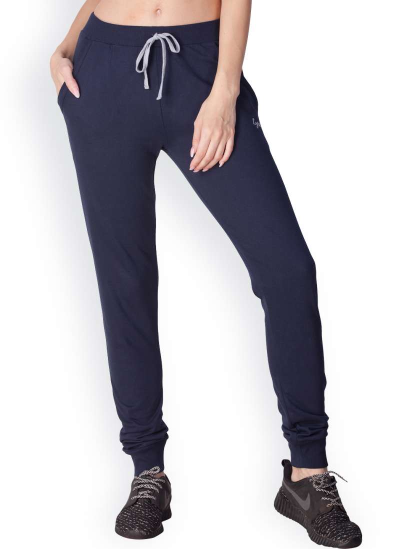 Buy LYRA Women Navy Blue Solid Joggers Track Pants for Women 6684209 Myntra