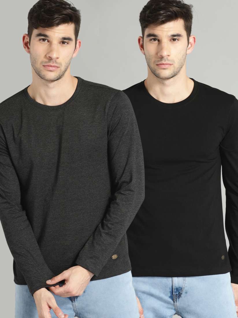 Buy Roadster Men Pack of 2 T shirts Tshirts for Men 6688085 Myntra
