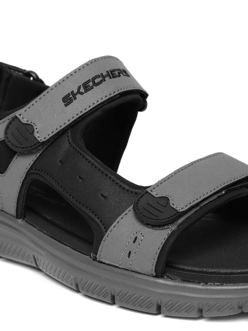 Buy Skechers Men Black Grey Flex Advantage 1.0 Upwell Sports Sandals Sandals for Men 6689210 Myntra
