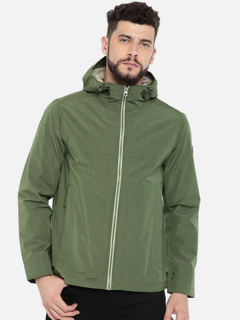 Buy Timberland Men AF DV Olive Green Ragged Mountain Hooded Sporty Jacket Jackets for Men 6695093 Myntra