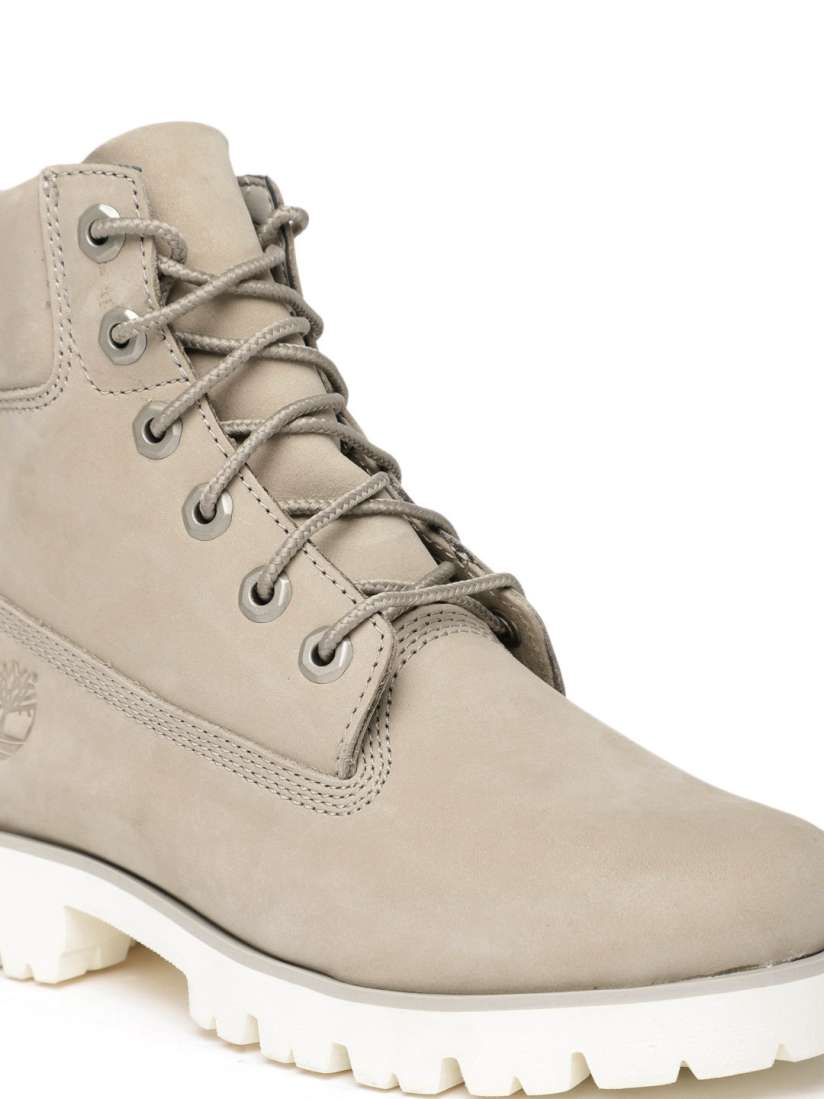 Buy Timberland Women Beige Solid Leather Mid Top Flat HERITAGE LITE 6IN LT BEI Boots Boots for Women 6695112 Myntra