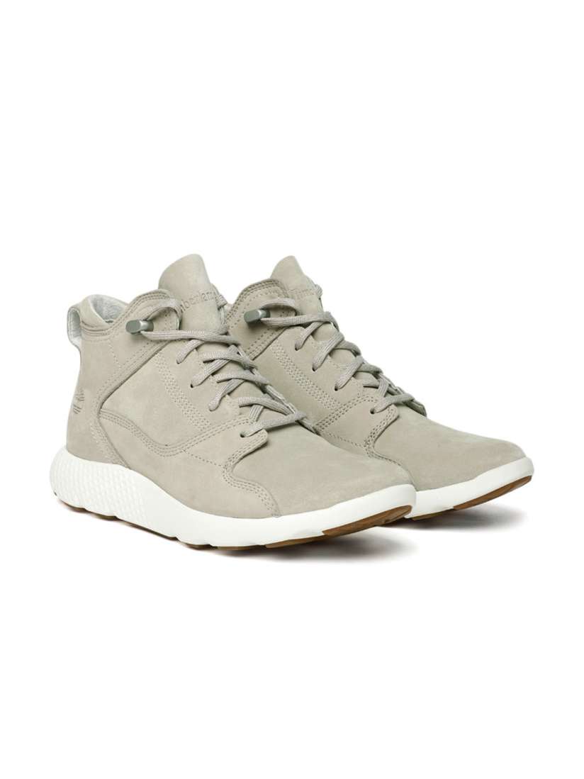Buy Timberland Men Beige Solid Leather Mid Top FLYROAM LTHR HKR LT BEI Sneakers Casual Shoes for Men 6695115 Myntra