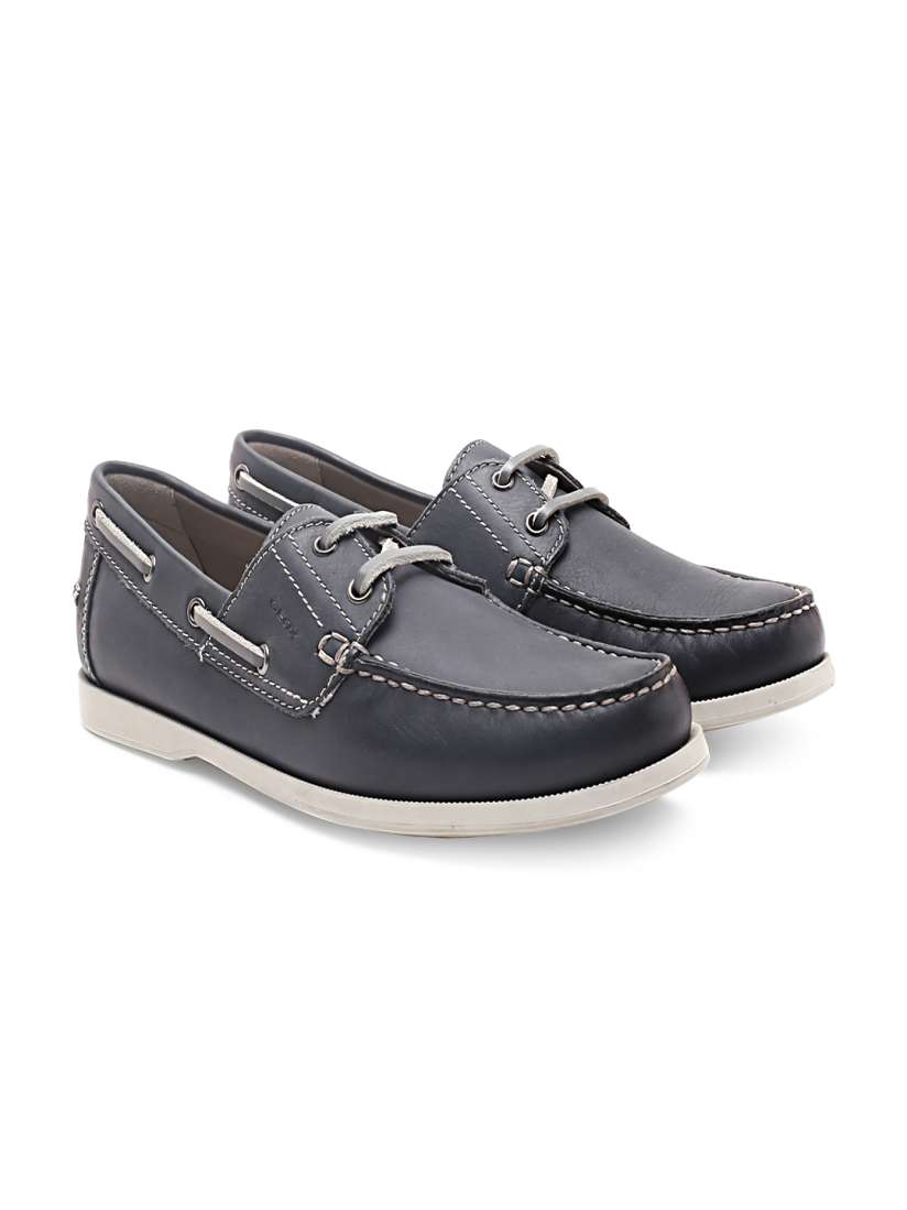 Buy Geox Men Navy Blue Leather Boat Shoes Casual Shoes for Men 6696504 Myntra