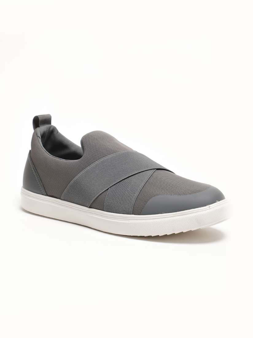Buy LOCOMOTIVE Men Grey Slip On Sneakers Casual Shoes for Men 6697261 Myntra