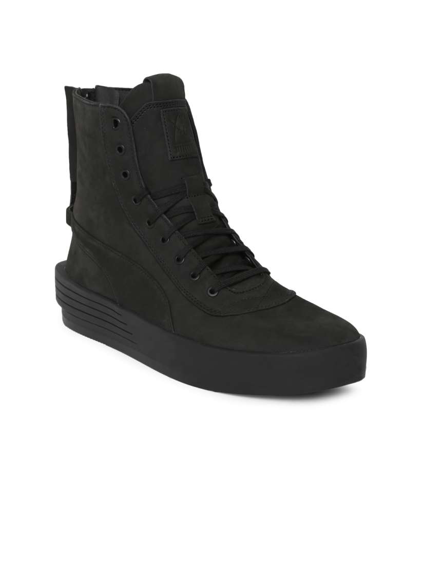 Buy Puma Unisex Black PUMA XO PARALLEL Leather High Top Sneakers Casual Shoes for Unisex 6697461 Myntra