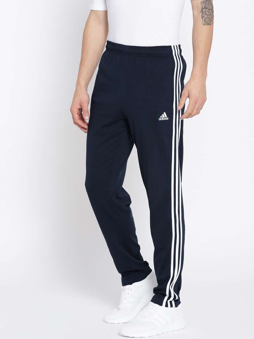 Buy ADIDAS Men Navy Essentials SJ 3 Stripes Training Track Pants Track Pants for Men 6698720 Myntra