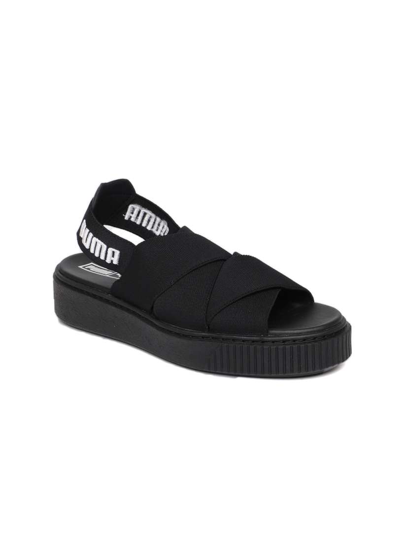 Buy Puma Women Black Solid Flatforms Heels for Women 6698973 Myntra