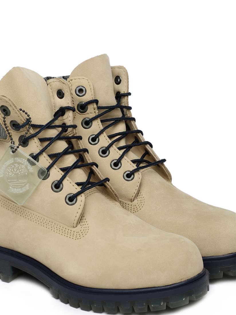 Buy Timberland Men Beige 6 Prem Leather High Top Boots Boots for Men 6699568 Myntra